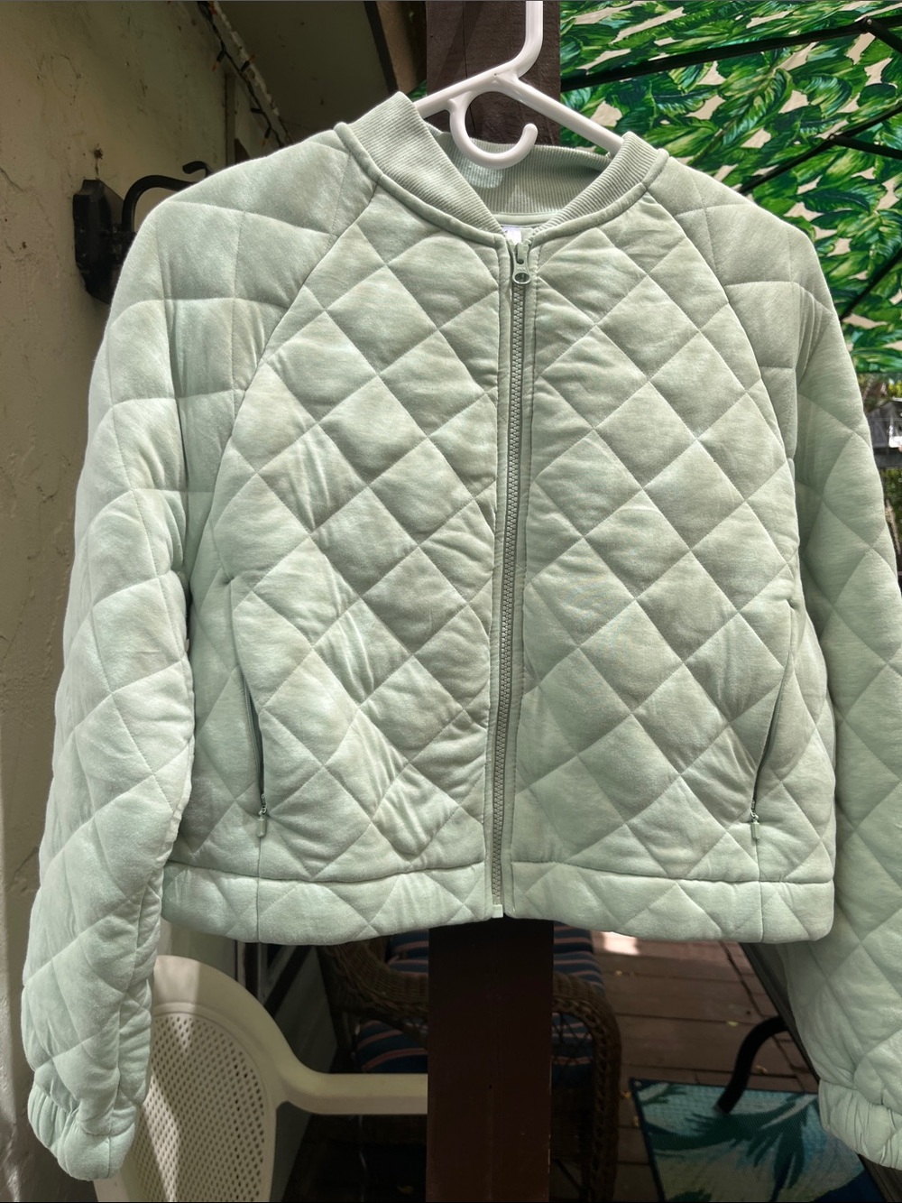 Members Mark NWT CROP Quilted Light Blue Jacket - Spring/Winter Layering coat